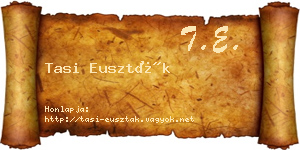 Tasi Euszták névjegykártya